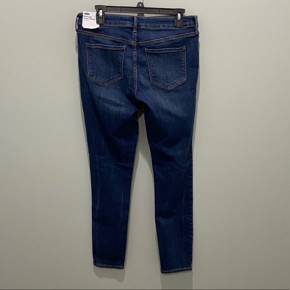 womens size 10 long old navy super skinny ripped jeans - Picture 4 of 11